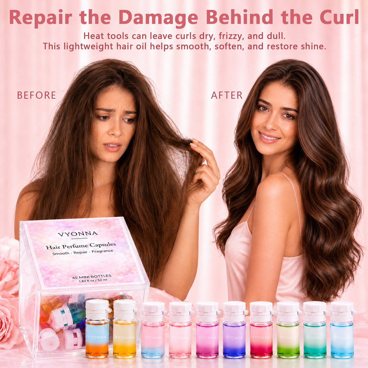 VYONNA Hair Perfume Oil,Leave-In Hair Serum with Argan Oil