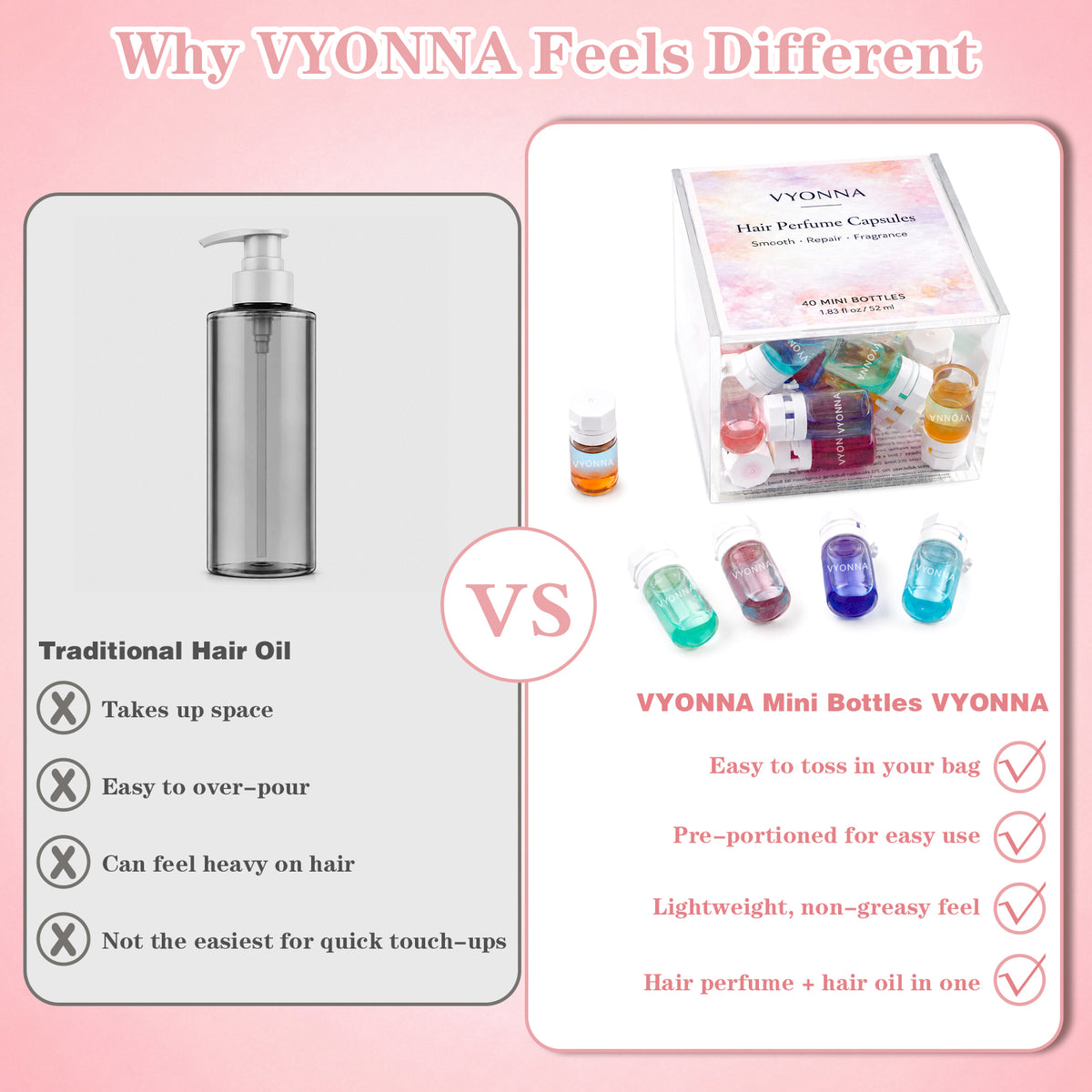 VYONNA Hair Perfume Oil,Leave-In Hair Serum with Argan Oil
