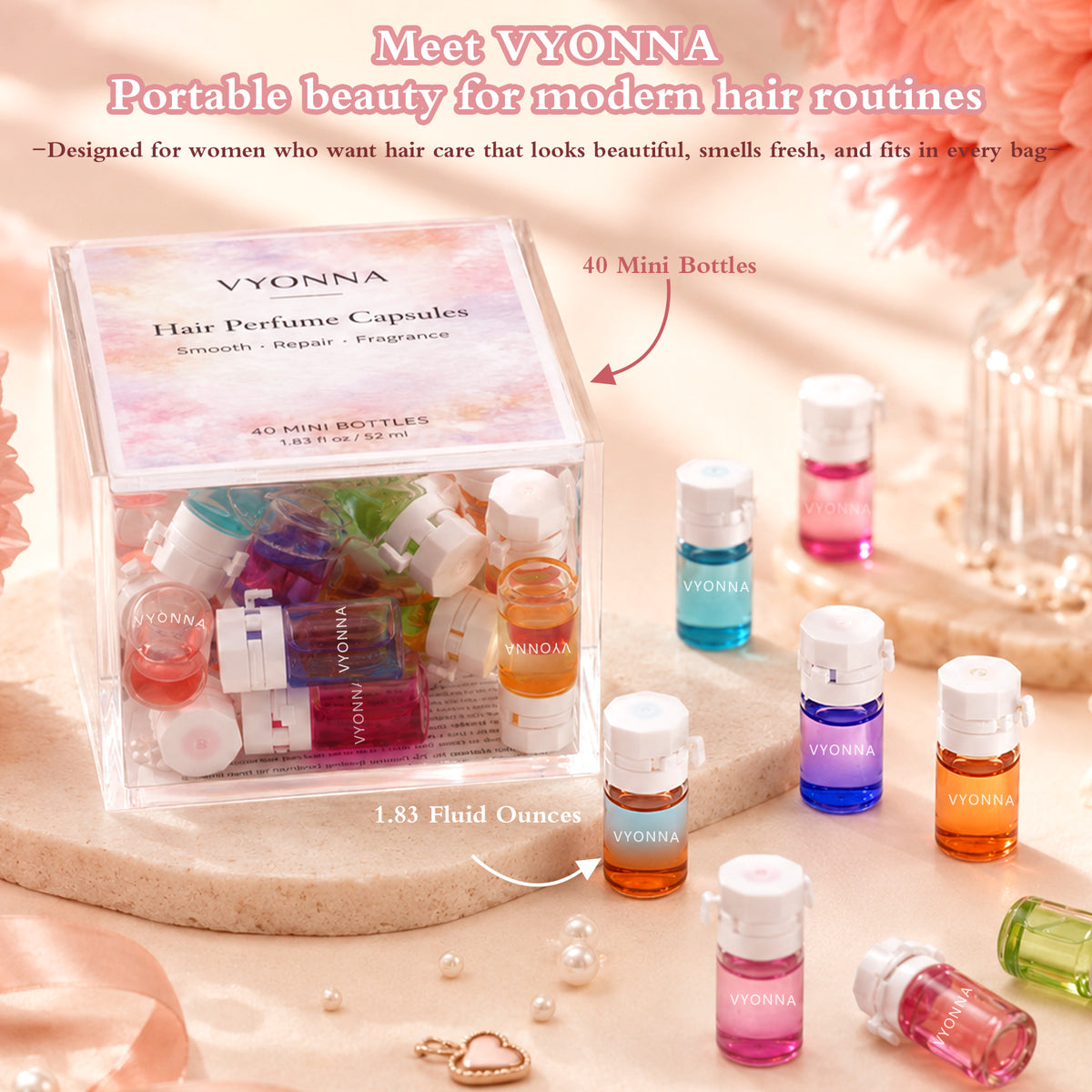 VYONNA Hair Perfume Oil,Leave-In Hair Serum with Argan Oil